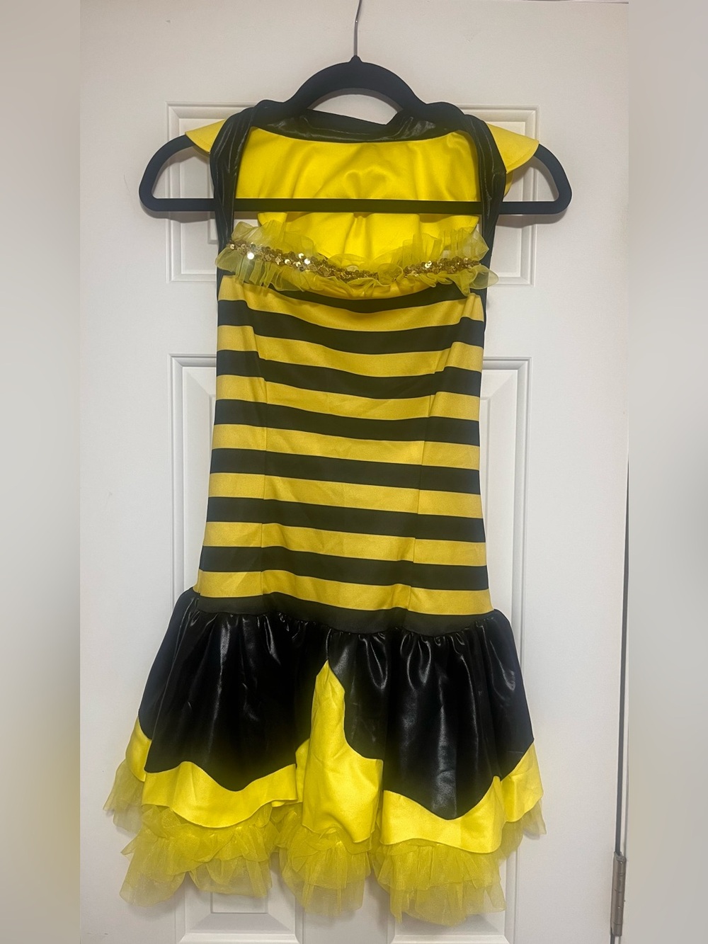 Yellow and Black Bumblebee Kids Costume Dress